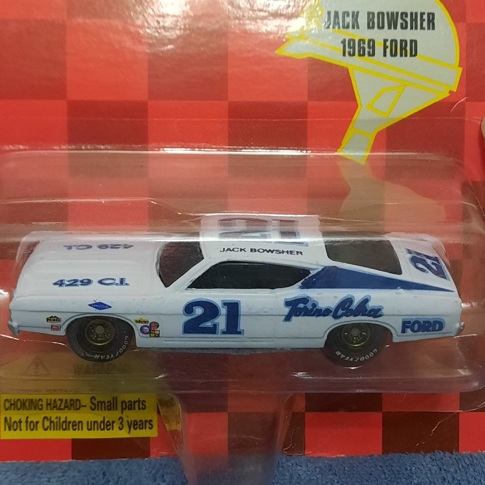 Vintage Nascar Classics Stockcar Jack Bowsher 1969 Ford Torino Cobra White #21